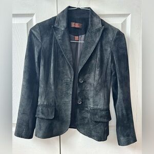 DANIER Women's Black Suede Jacket (XXS)